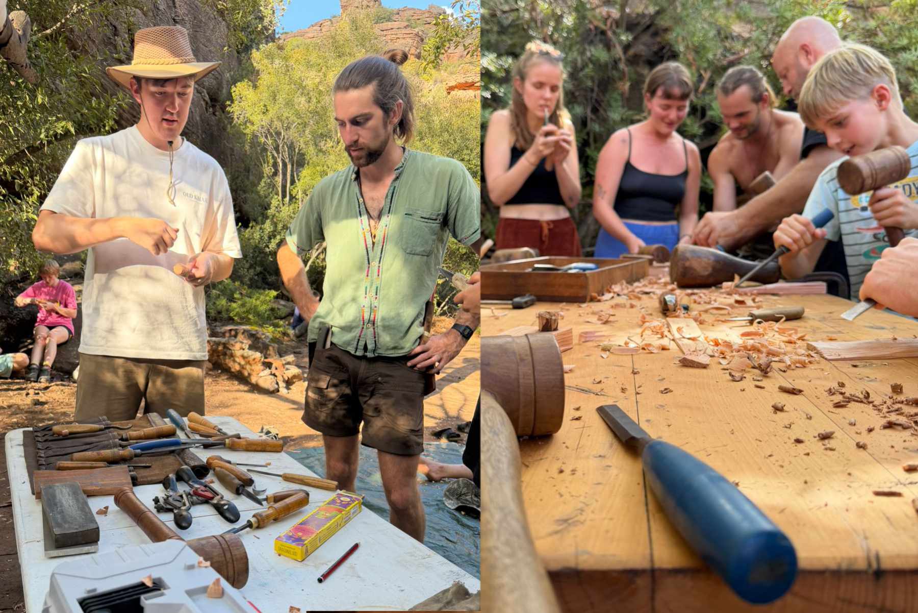 woodcarving workshop with Connor